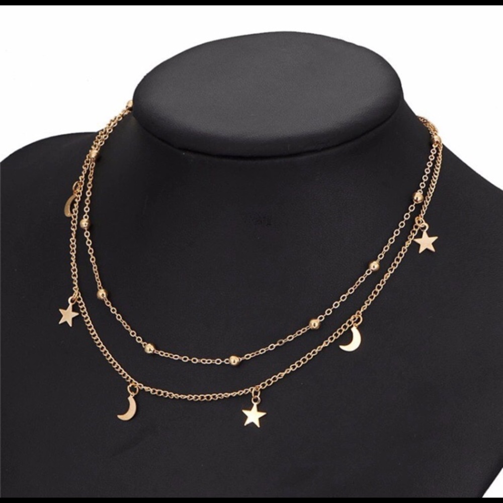 Moon Stars Choker Necklace - Picture 4 of 6